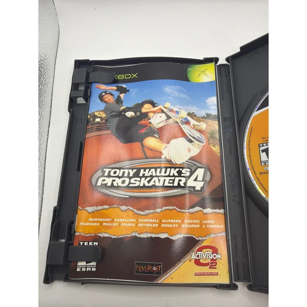 Tony Hawk's Pro Skater 4 Xbox Game Blockbuster Case Manual THPS4 Original
